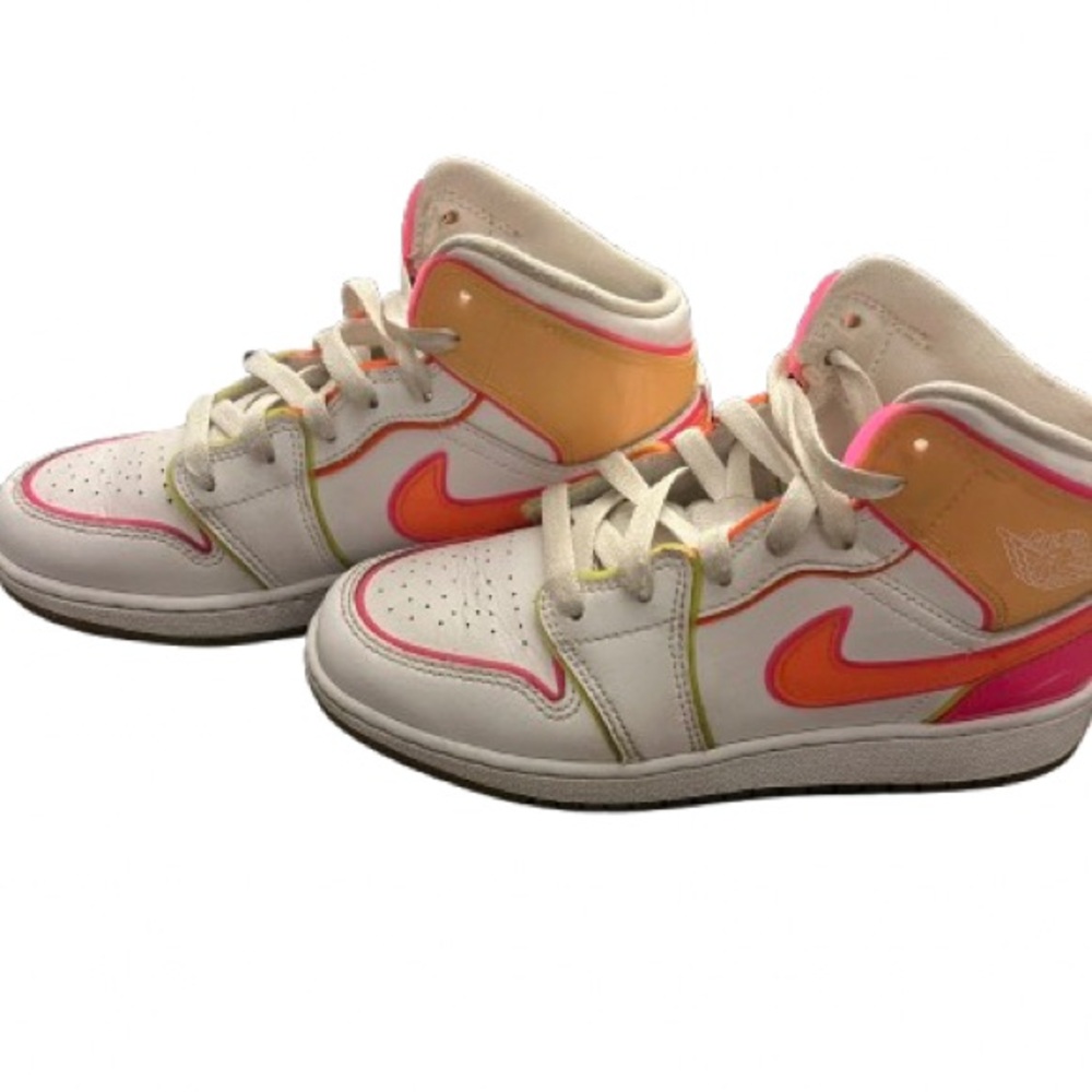 Nike Jordan Youth Air 1 Mid Gs (neon)